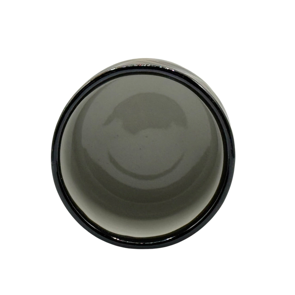 Inoue Kuro Black Octagonal Mino-yaki Yunomi - Japanese Teacup