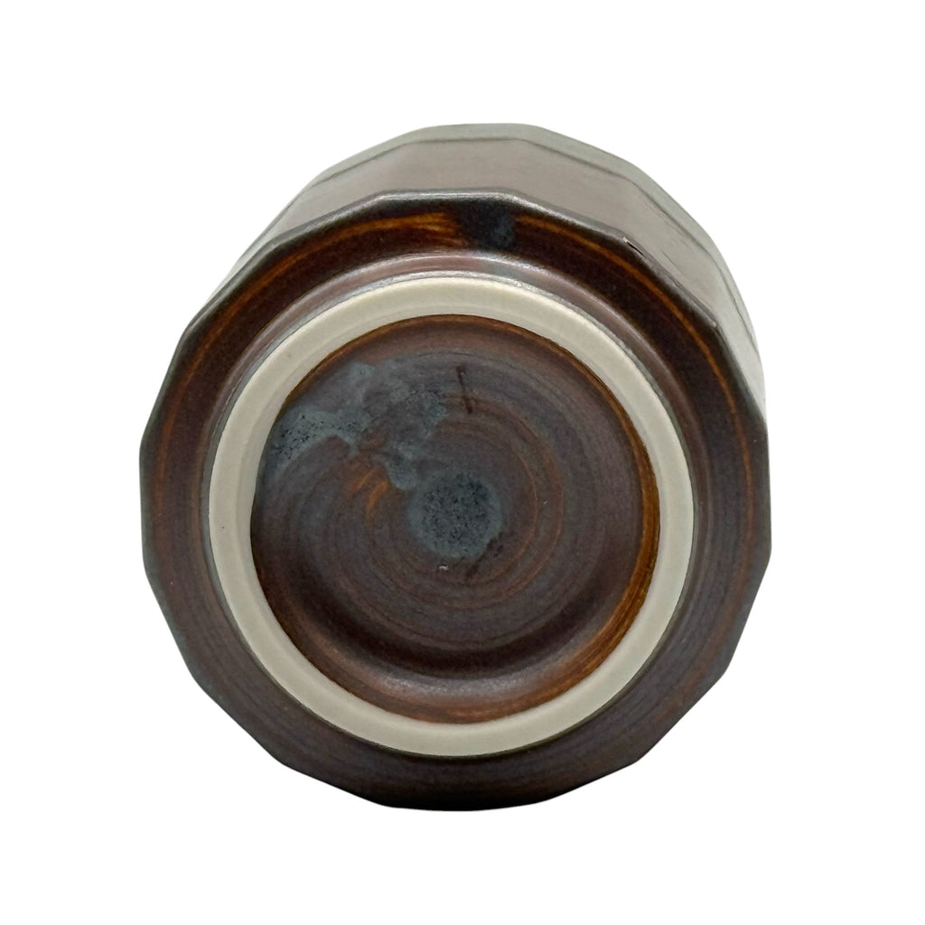 Inoue Ansekishoku Red Mino-yaki Yunomi - Japanese Teacup