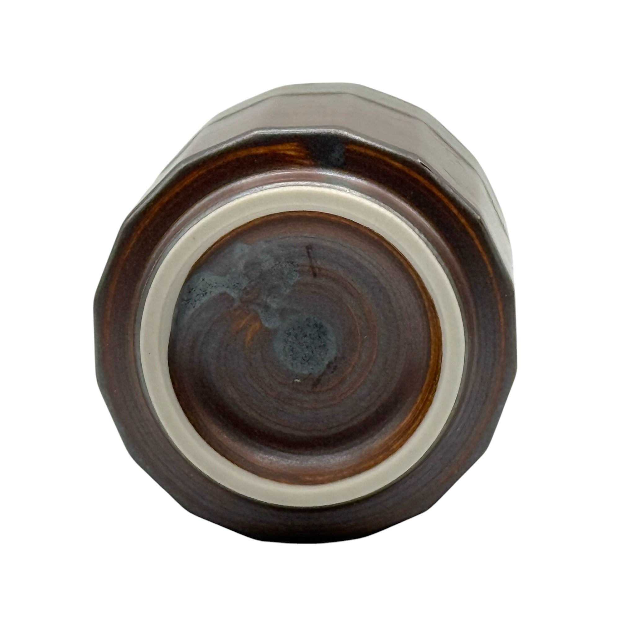 Inoue Ansekishoku Red Mino-yaki Yunomi - Japanese Teacup