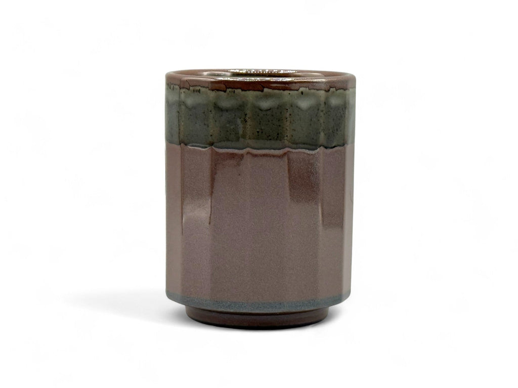 Inoue Ansekishoku Red Mino-yaki Yunomi - Japanese Teacup