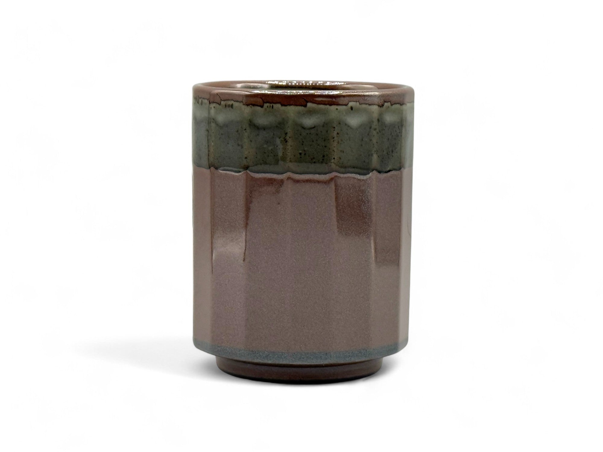 Inoue Ansekishoku Red Mino-yaki Yunomi - Japanese Teacup