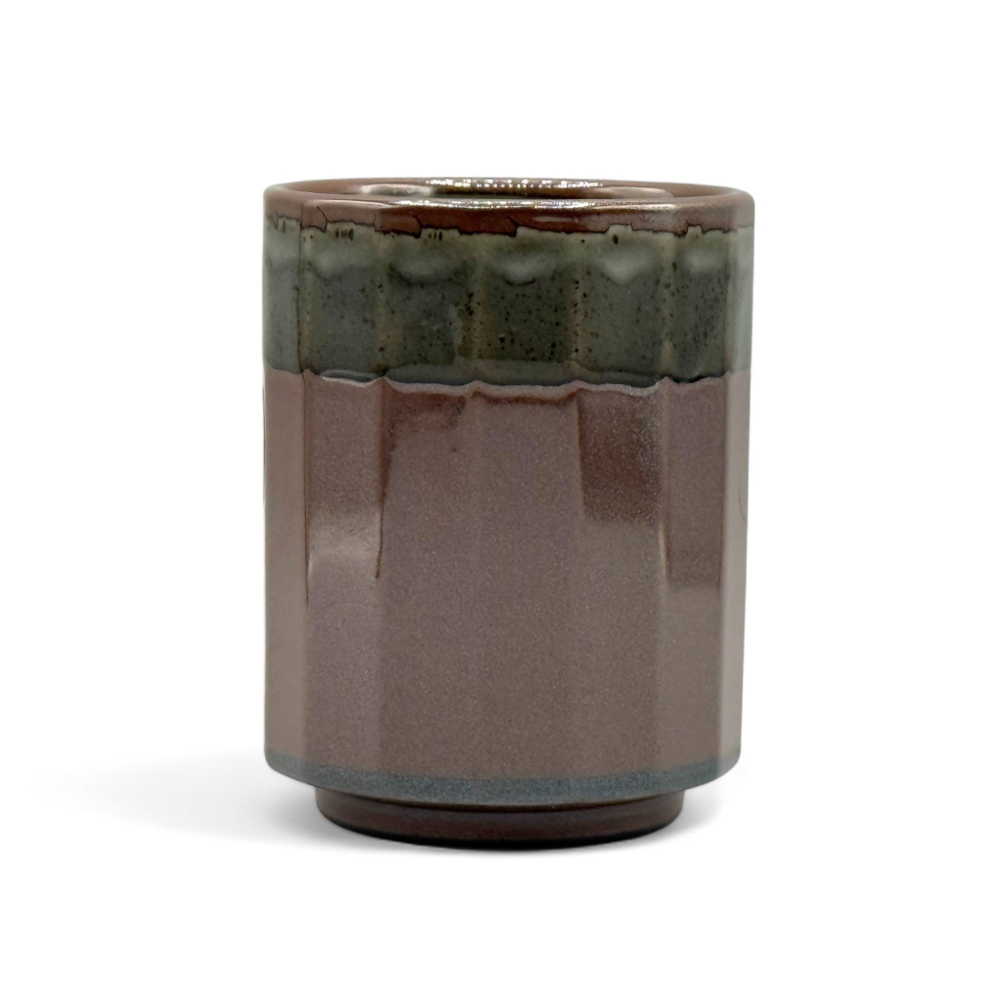 Inoue Ansekishoku Red Mino-yaki Yunomi - Japanese Teacup