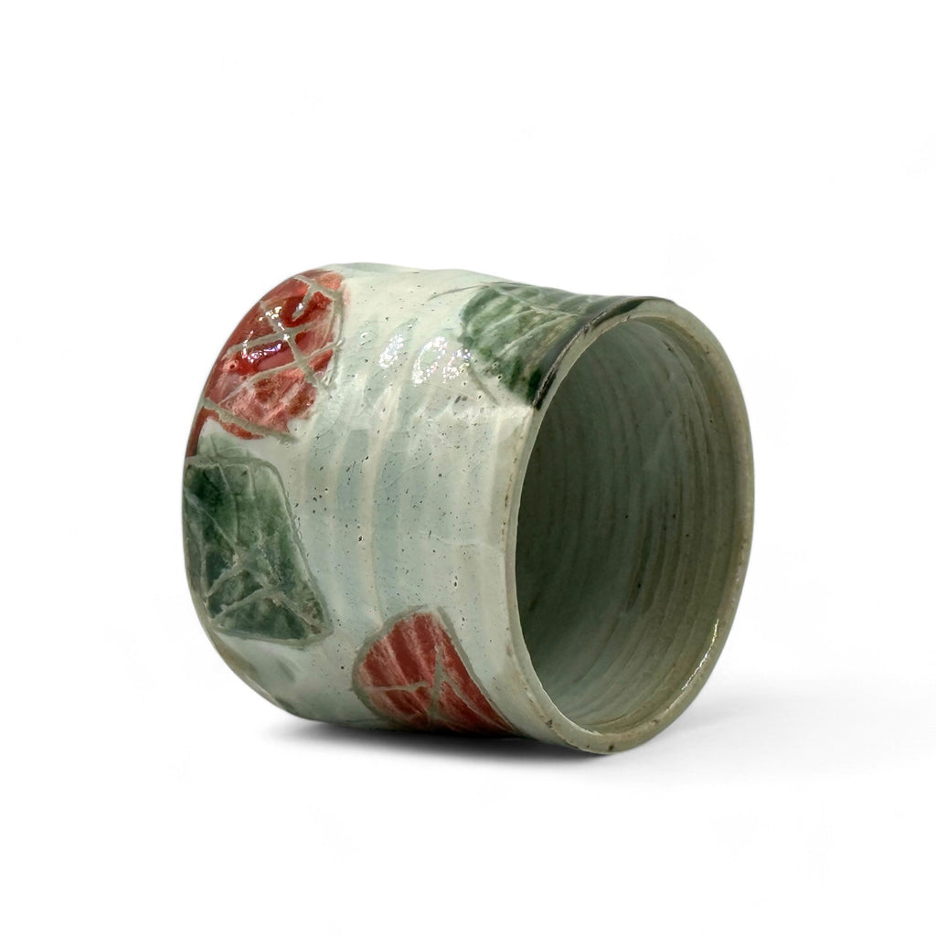 Inoue Kohiki Kinohe Beige Mino-yaki Yunomi by Kimura - Japanese Teacup