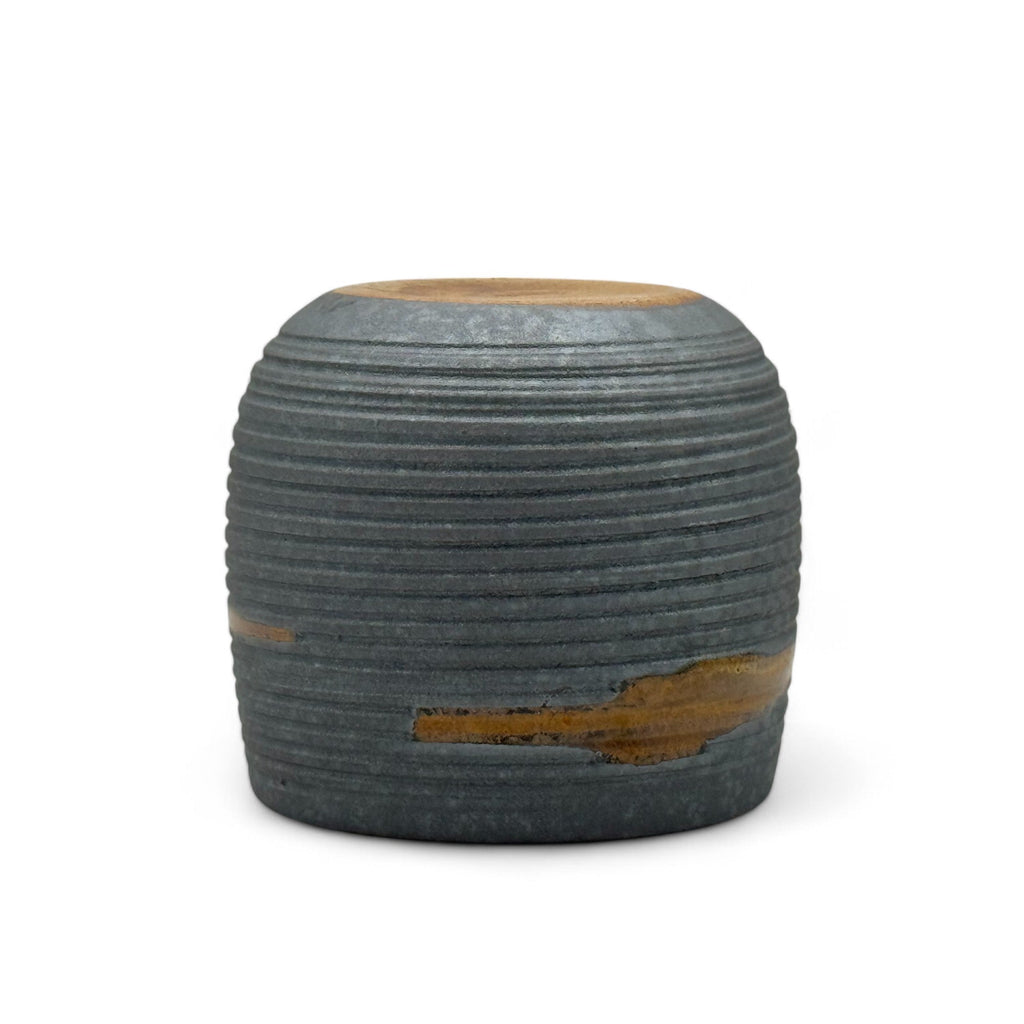 Inoue Kumo Sendan Gray Mino-yaki Yunomi - Japanese Teacup