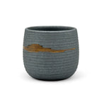 Inoue Kumo Sendan Gray Mino-yaki Yunomi - Japanese Teacup