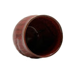 Inoue Shun Red Mino-yaki Yunomi by Akira Izumi - Japanese Teacup