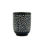 Inoue Takoarakusa Blue Mino-yaki Yunomi by Mifu - Japanese Teacup