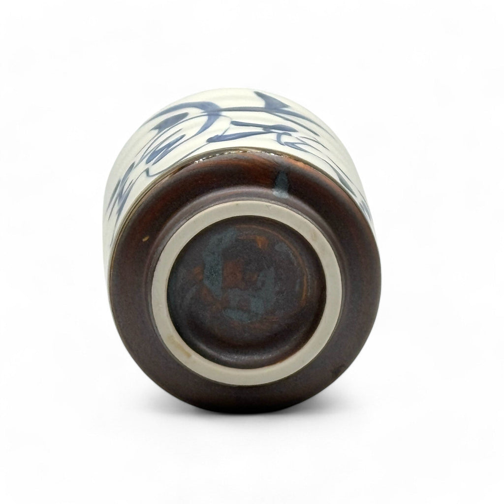 Inoue Brushstroke White Mino-yaki Yunomi - Japanese Teacup