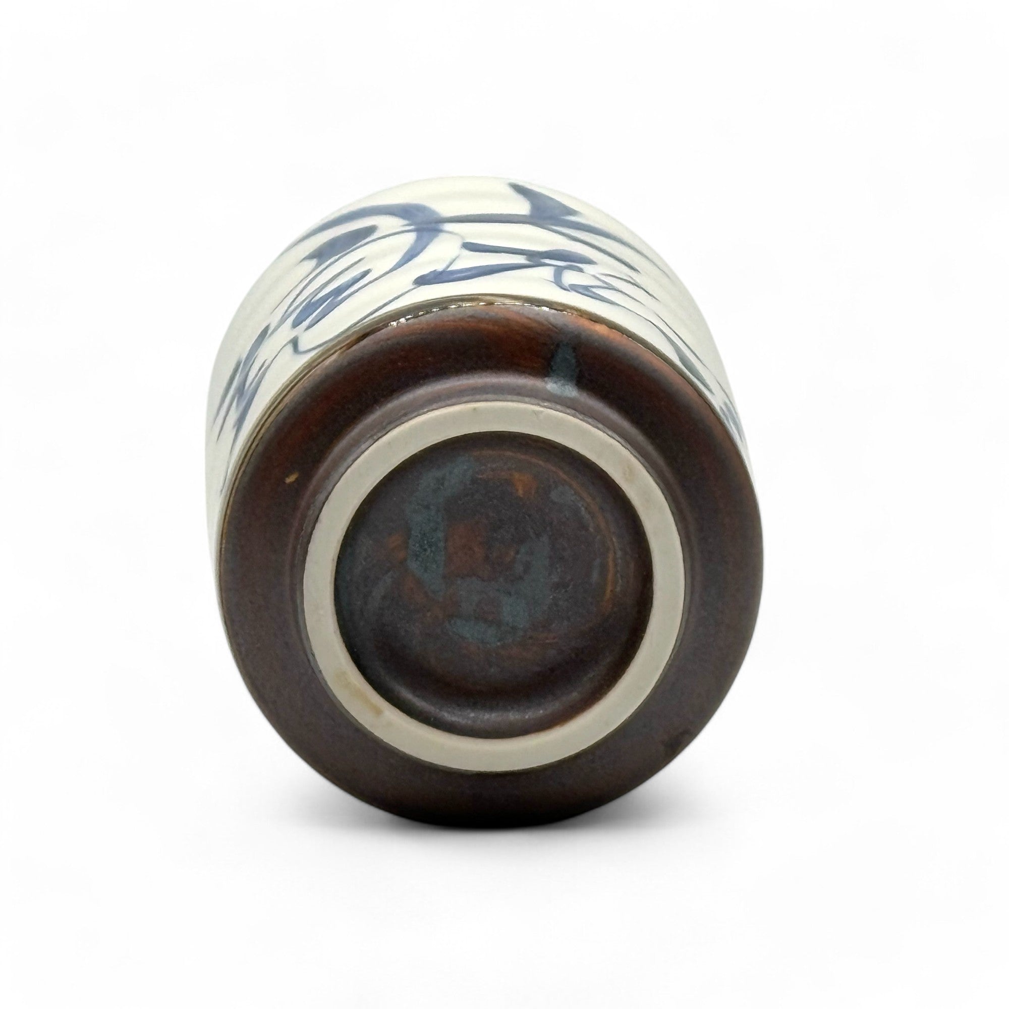 Inoue Brushstroke White Mino-yaki Yunomi - Japanese Teacup