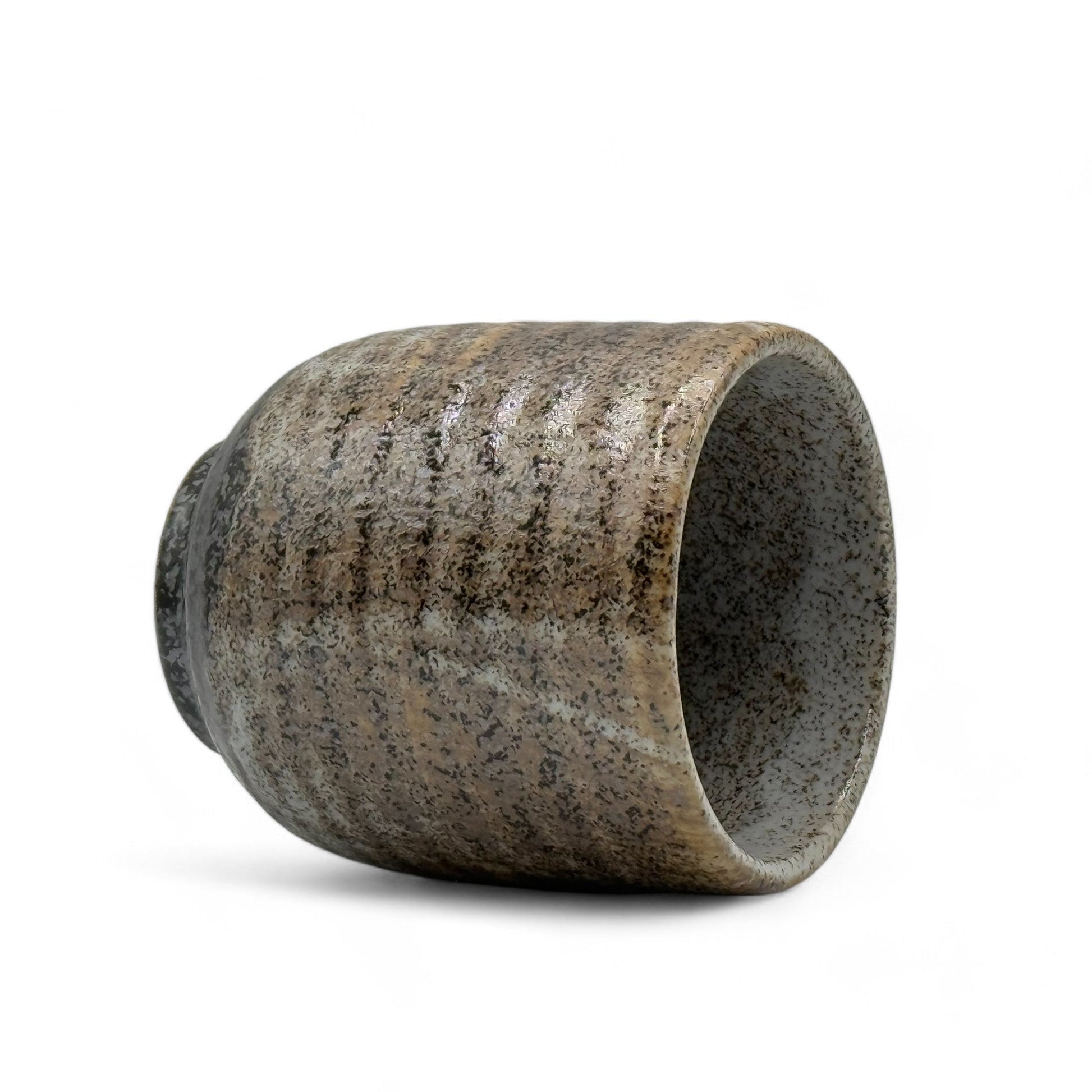 Inoue Tea Nami Brown Mino-yaki Yunomi - Japanese Teacup