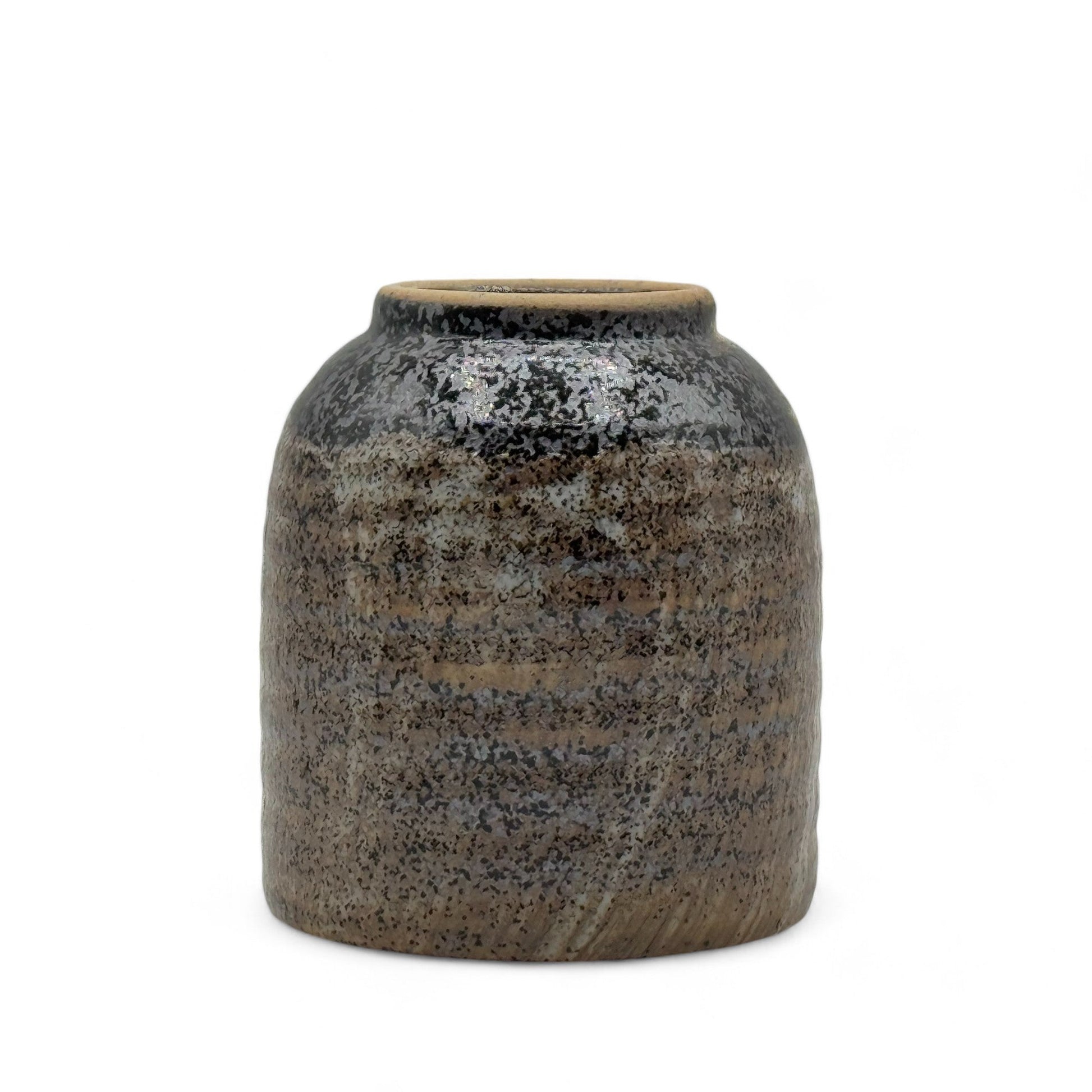 Inoue Tea Nami Brown Mino-yaki Yunomi - Japanese Teacup
