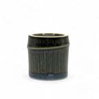 Inoue Tea Tenmoku Midnight Blue Mino-yaki Yunomi - Japanese teacup featuring a dark blue glaze and traditional design.