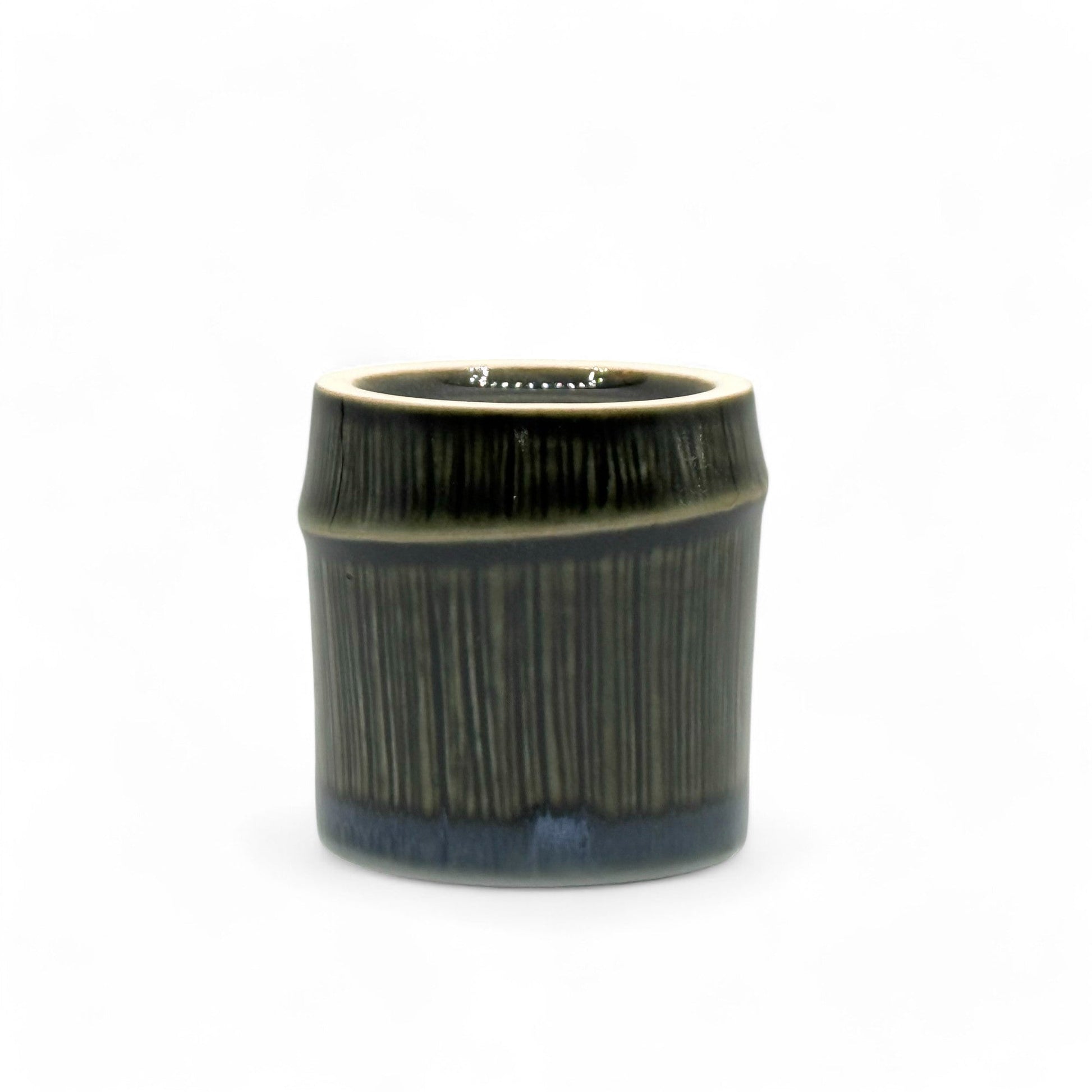 Inoue Tea Tenmoku Midnight Blue Mino-yaki Yunomi - Japanese Teacup