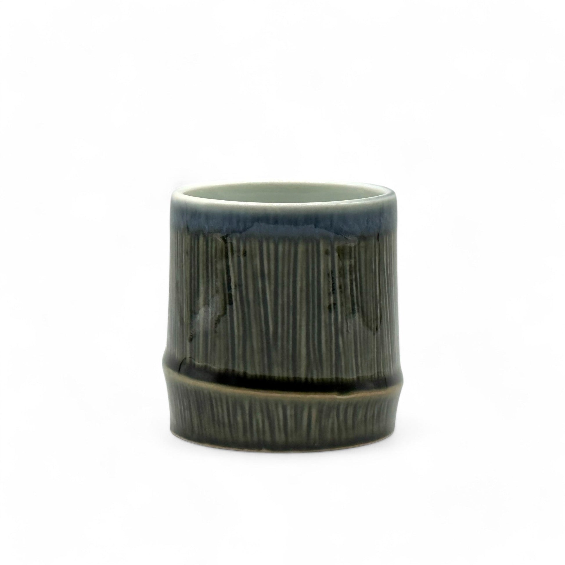 Inoue Tea Tenmoku Midnight Blue Mino-yaki Yunomi - Japanese Teacup