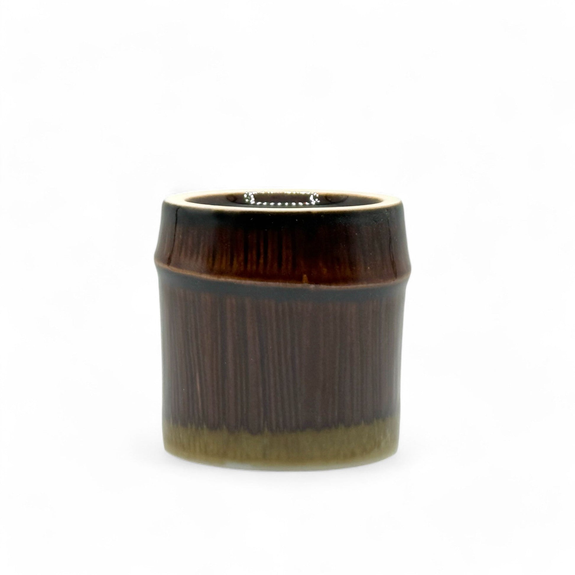 Inoue Tea Tenmoku Brown Mino-yaki Yunomi - Japanese Teacup