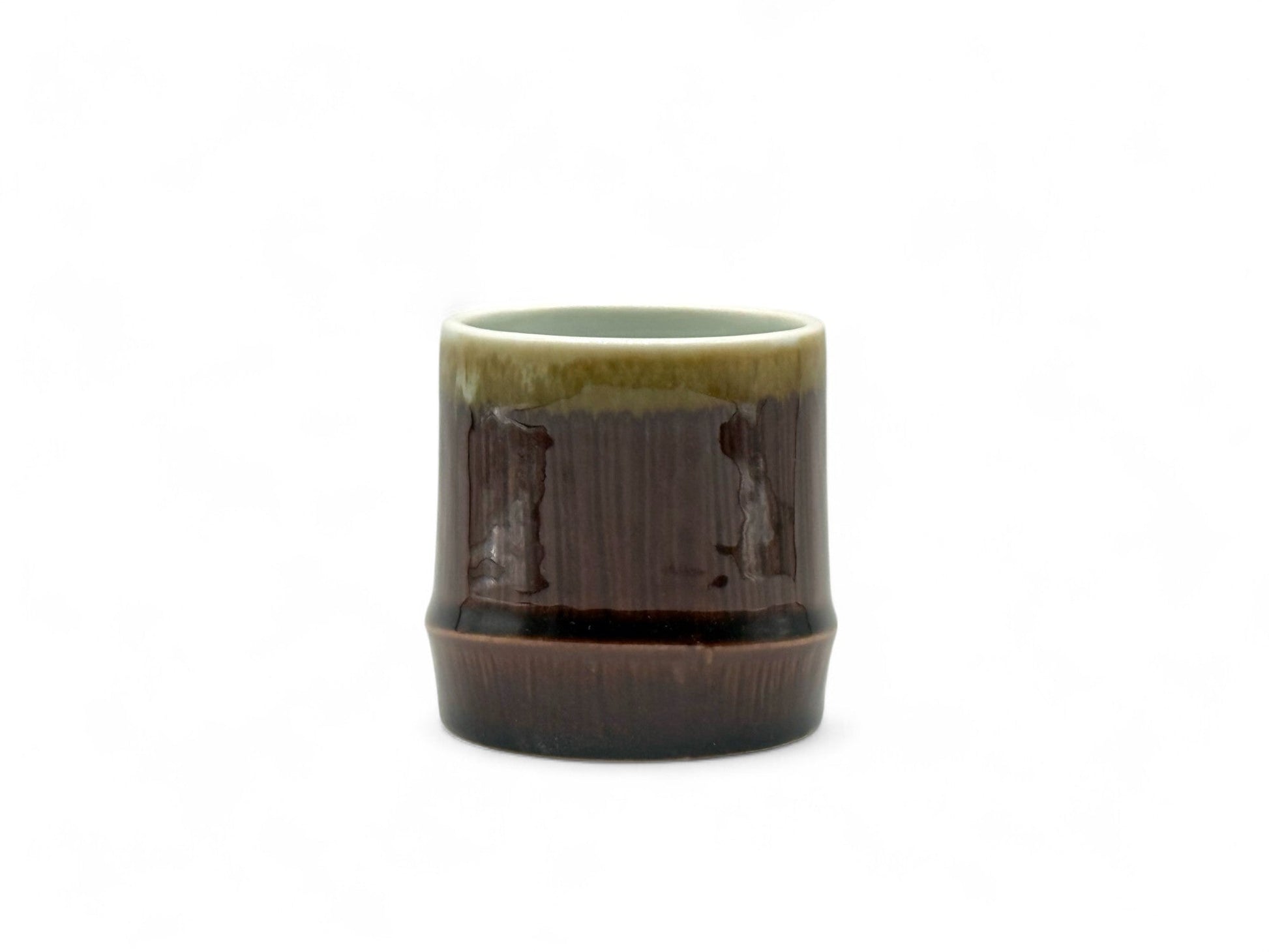 Inoue Tea Tenmoku Brown Mino-yaki Yunomi - Japanese Teacup