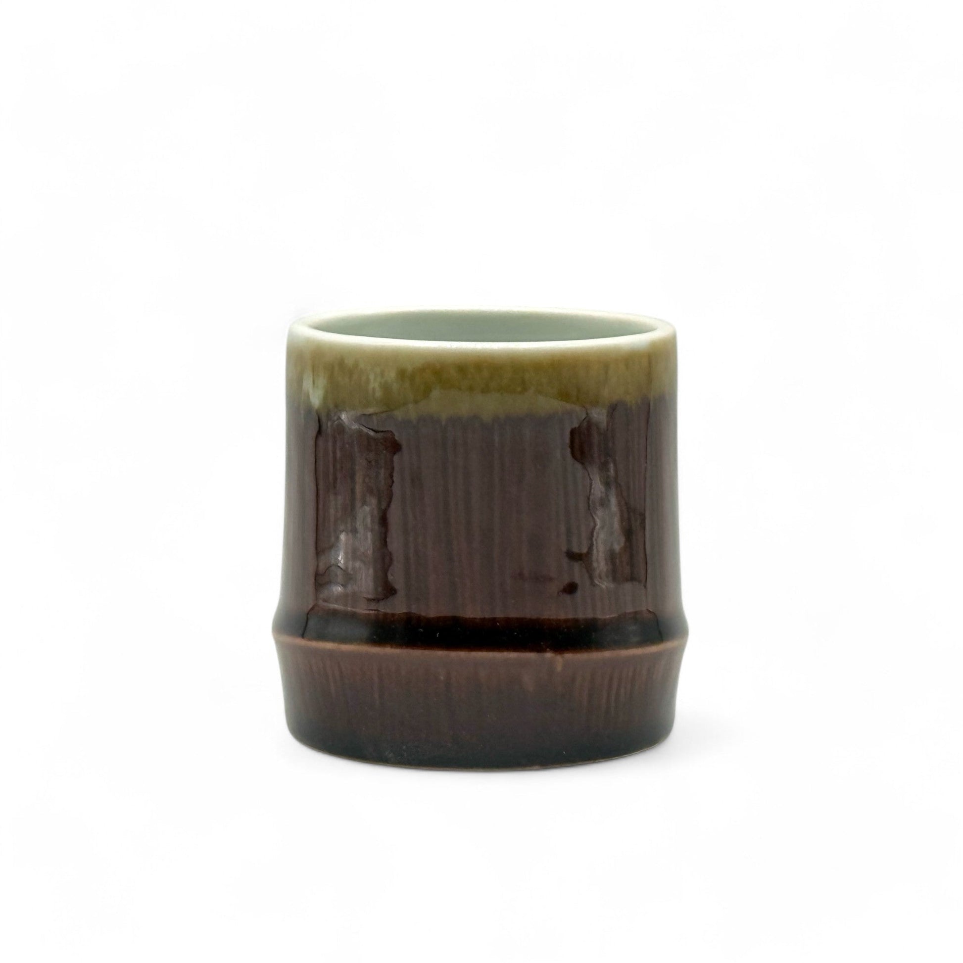 Inoue Tea Tenmoku Brown Mino-yaki Yunomi - Japanese Teacup