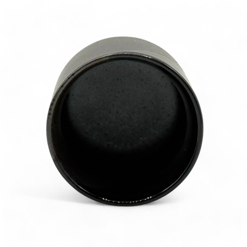 Inoue Tea Kimura Black Shigaraki-yaki Yunomi - Japanese Teacup, a handcrafted ceramic teacup with a traditional design.