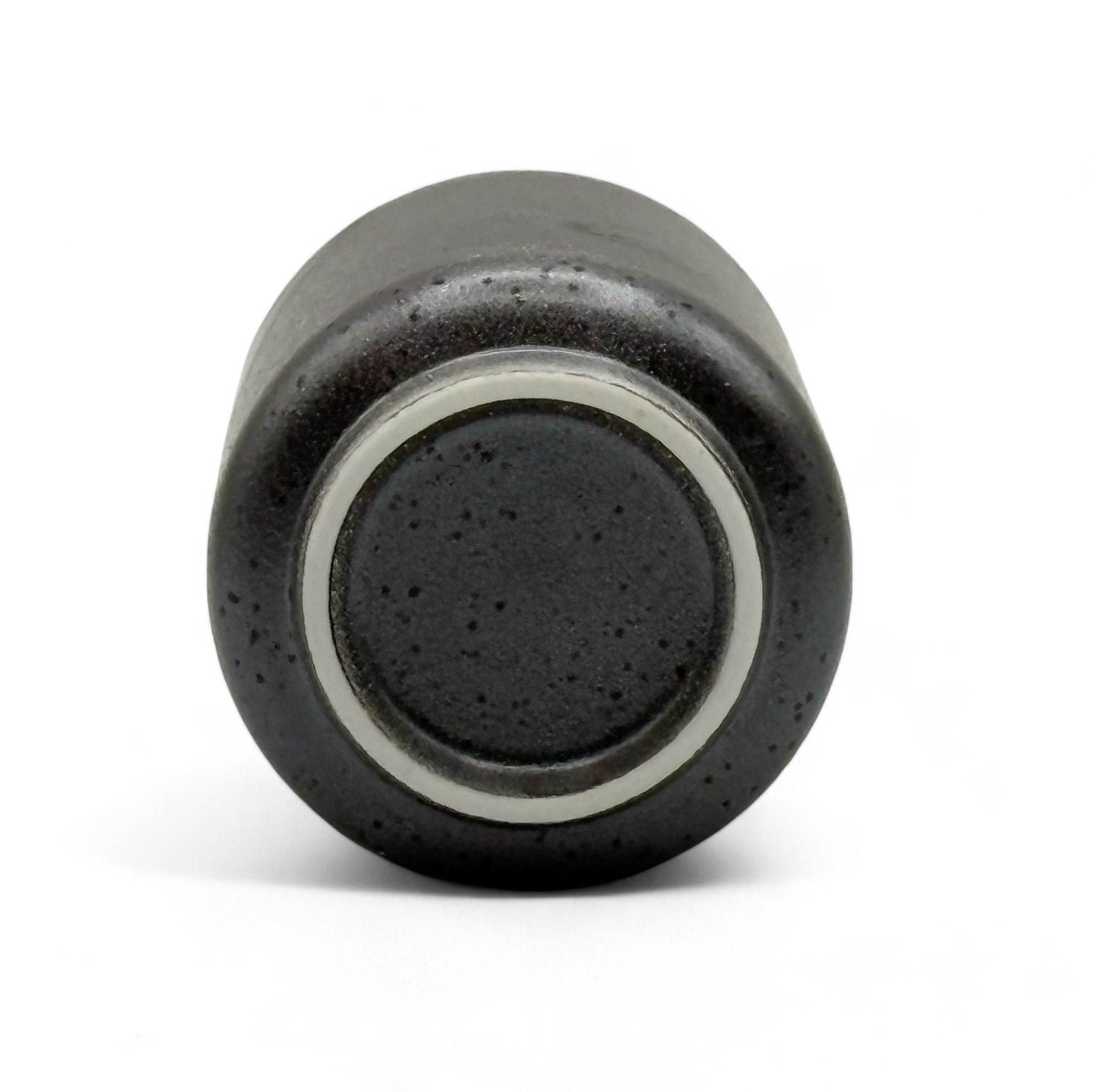 Inoue Tea Kimura Black Shigaraki-yaki Yunomi - Japanese Teacup