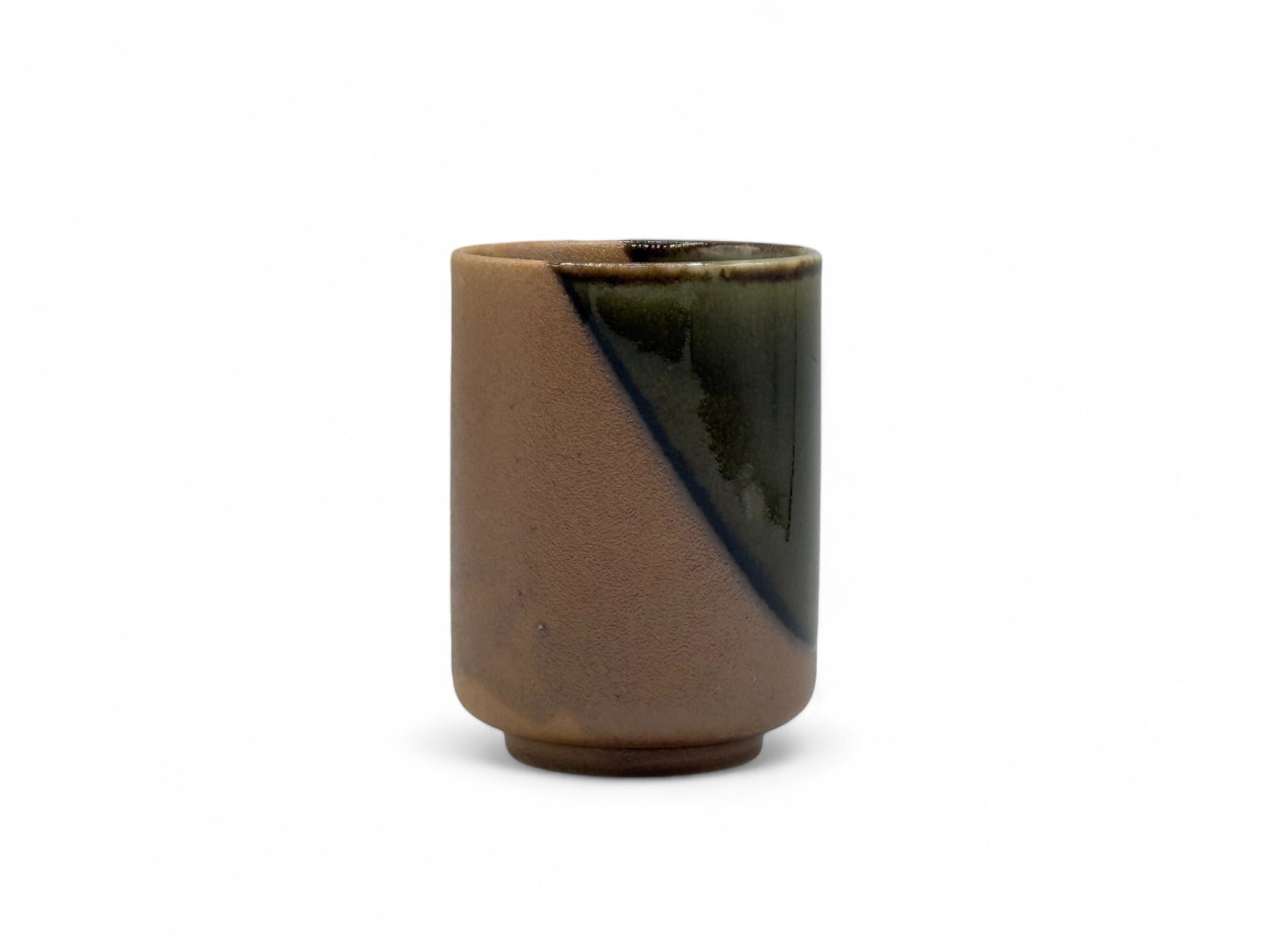 Inoue Kaze Brown Shigaraki-yaki Yunomi - Japanese Teacup