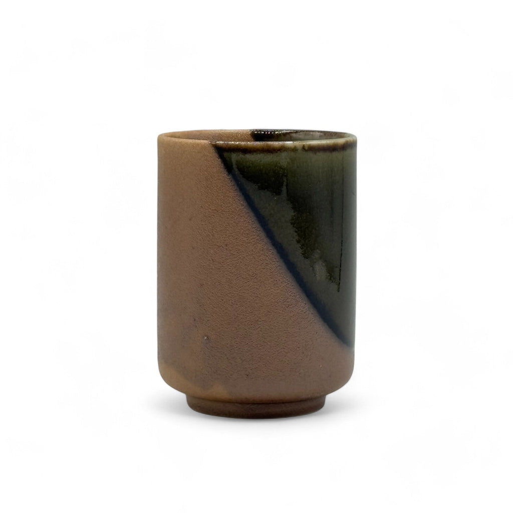 Inoue Kaze Brown Shigaraki-yaki Yunomi - Japanese Teacup