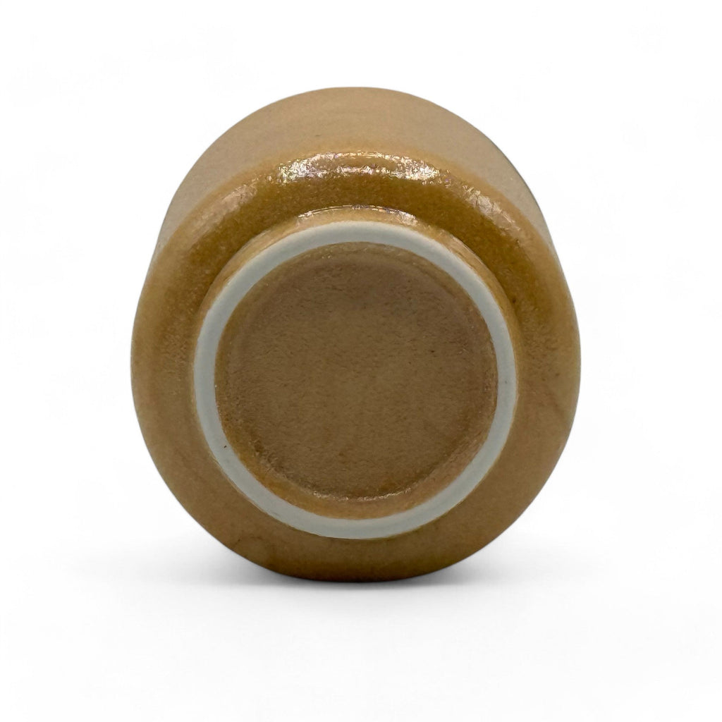 Inoue Tea Iga Yellow Shigaraki-yaki Yunomi - Japanese Teacup, a handcrafted ceramic teacup in yellow color.