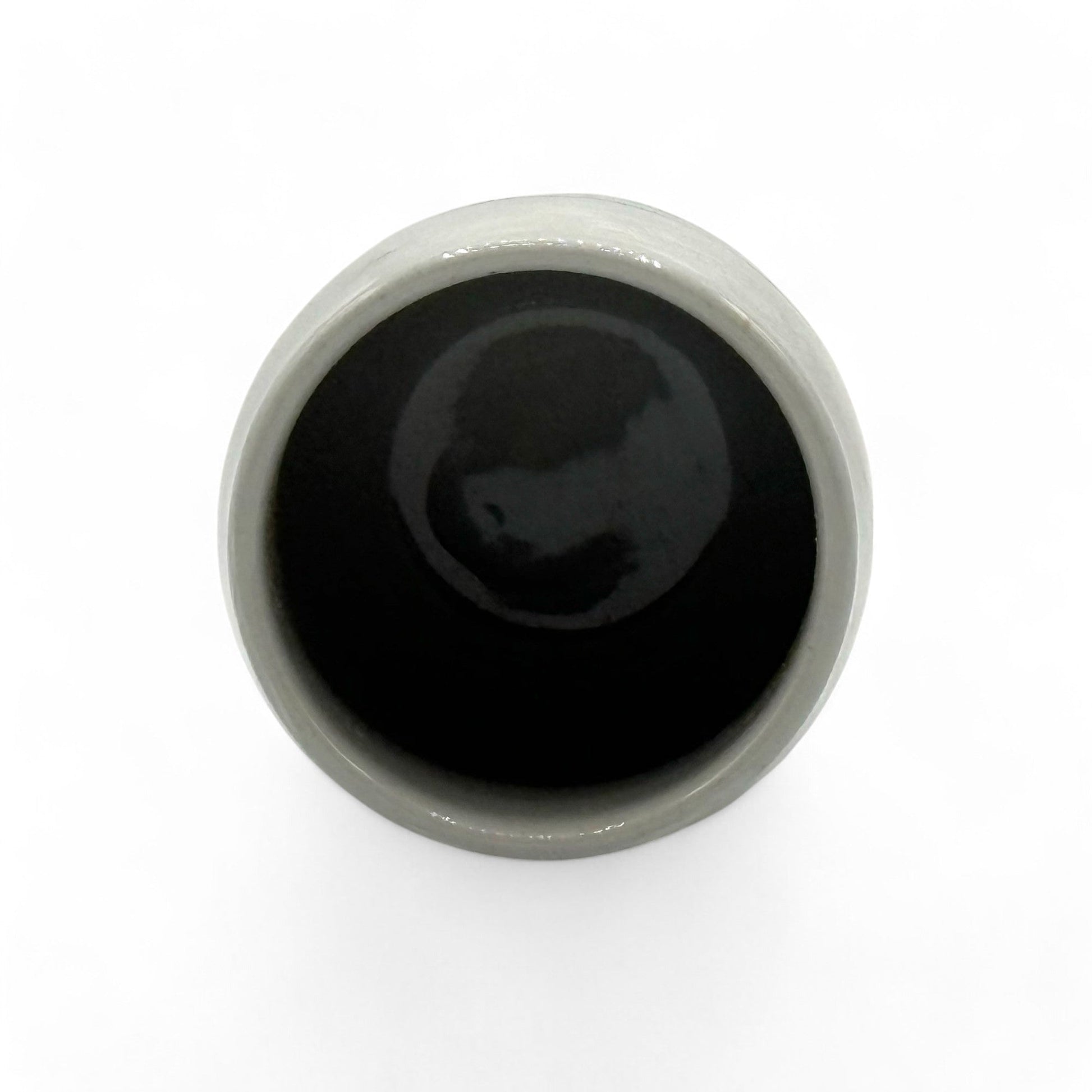 Inoue Tea Shirohake Naruto Gray Mino-yaki Yunomi - Japanese Teacup