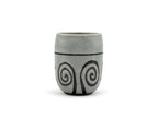 Inoue Tea Shirohake Naruto Gray Mino-yaki Yunomi - Japanese teacup featuring a gray design and traditional Japanese craftsmanship.