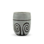 Inoue Tea Shirohake Naruto Gray Mino-yaki Yunomi - Japanese teacup, 2.36"W x 3.22"H, 5.74oz capacity, handmade in Japan.