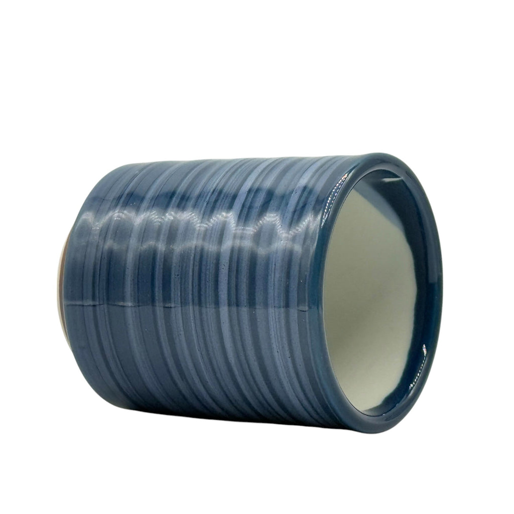 Inoue Seisai Hake Blue Mino-yaki Yunomi - Japanese Teacup