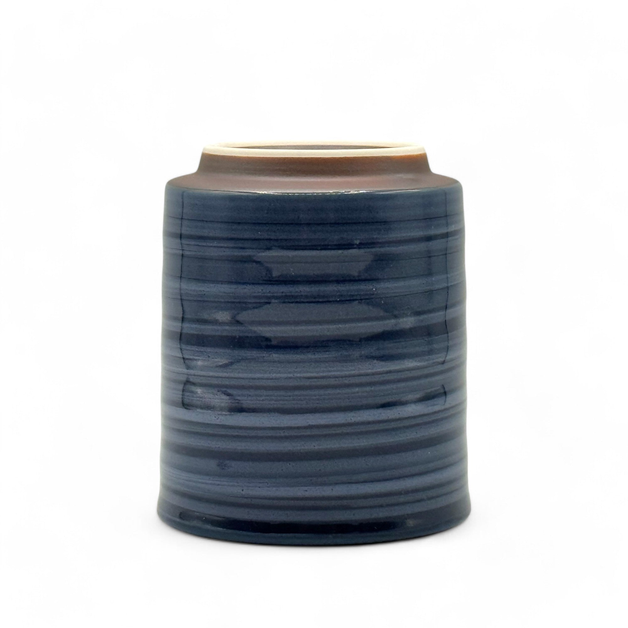 Inoue Seisai Hake Blue Mino-yaki Yunomi - Japanese Teacup