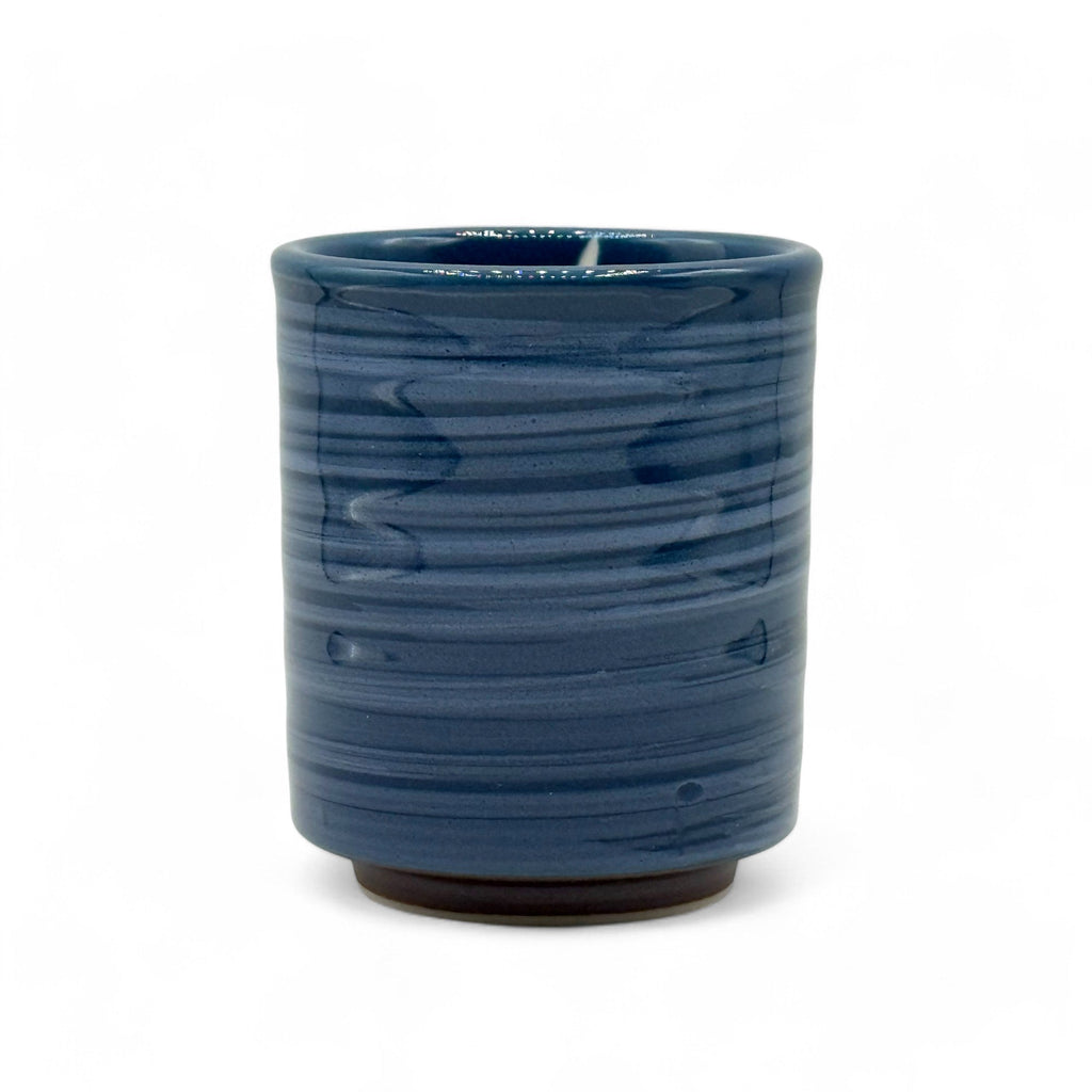 Inoue Seisai Hake Blue Mino-yaki Yunomi - Japanese Teacup