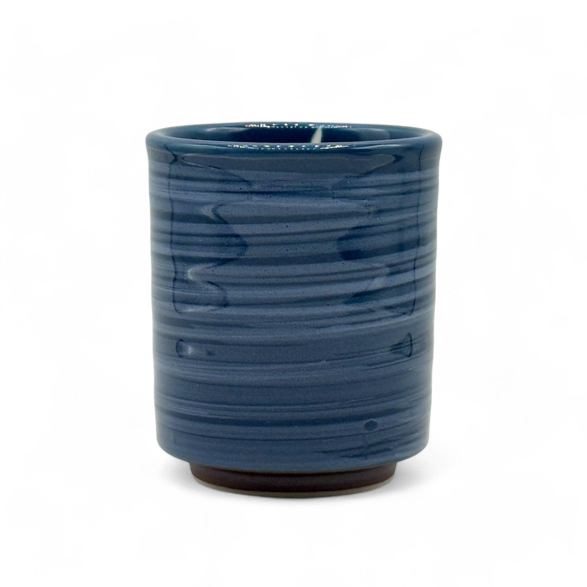 Inoue Seisai Hake Blue Mino-yaki Yunomi - Japanese Teacup