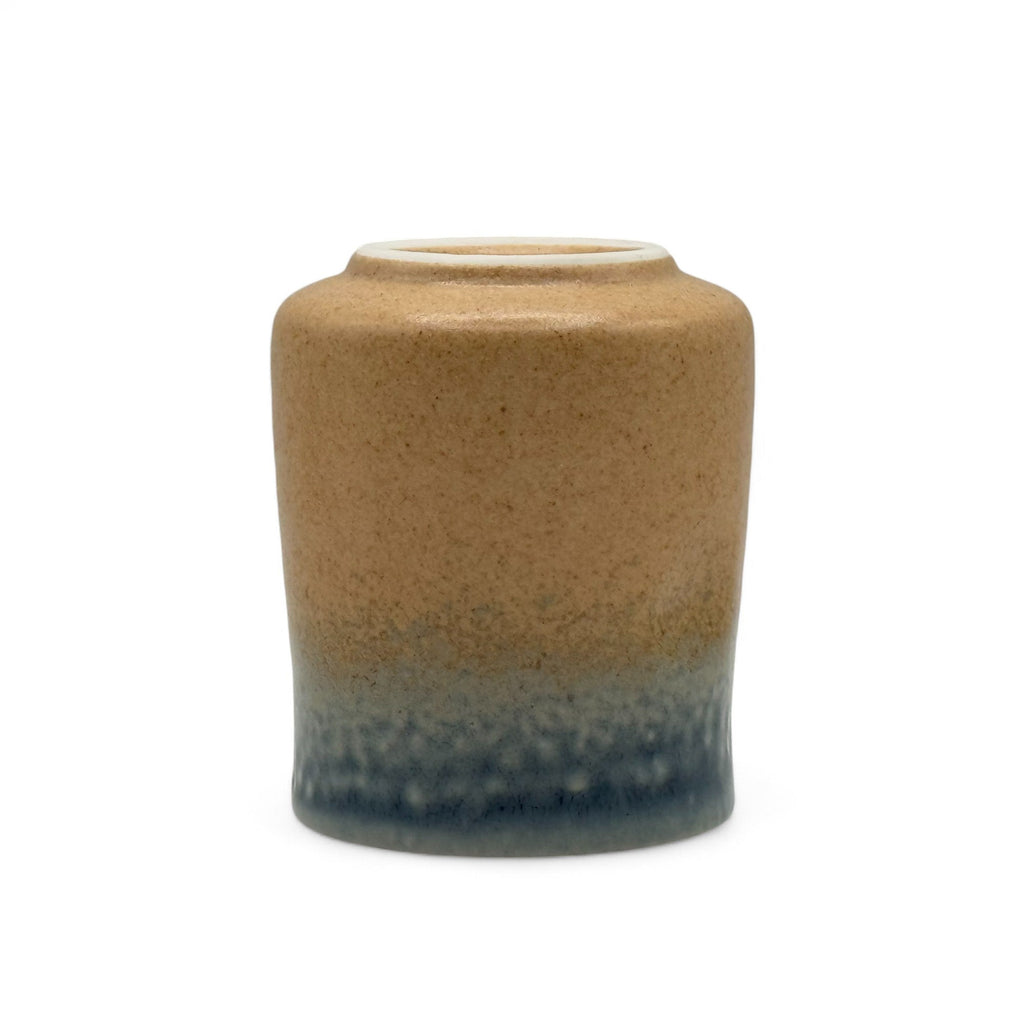 Inoue Ao Nagashi Sand Mino-yaki Yunomi - Japanese Teacup