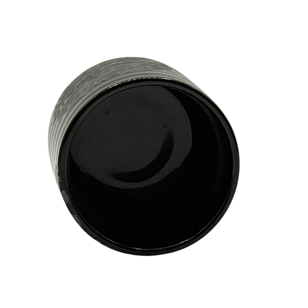 Inoue Tenmoku Naruto Black Mino-yaki Yunomi - Japanese Teacup