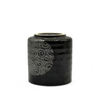 Inoue Tenmoku Naruto Black Mino-yaki Yunomi - Japanese Teacup