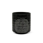 Inoue Tenmoku Naruto Black Mino-yaki Yunomi - Japanese Teacup