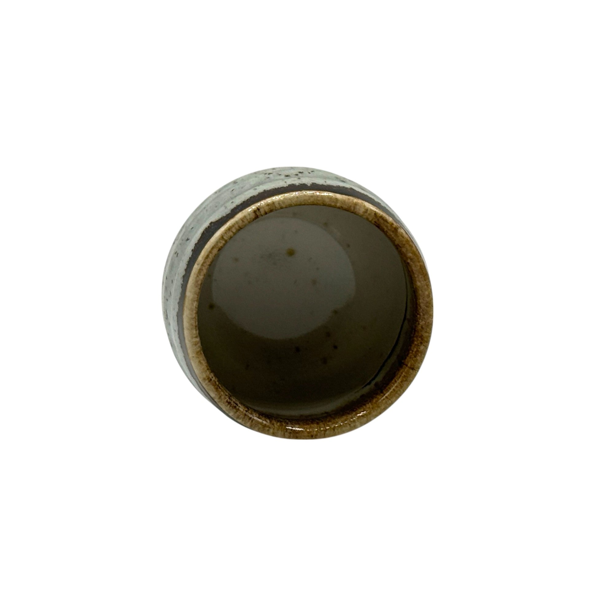 Inoue Tenmoku Iguchi Gray Mino-yaki Yunomi - Japanese Teacup