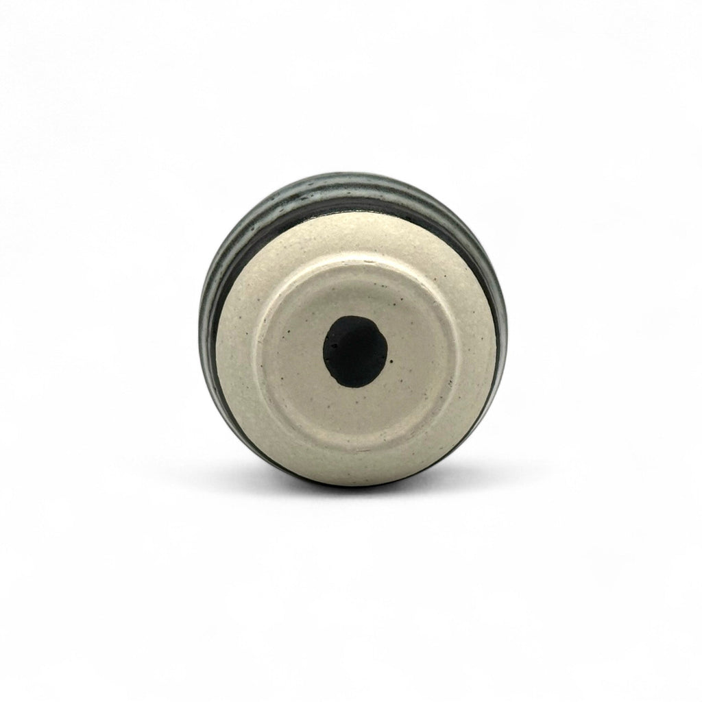 Inoue Tenmoku Iguchi Gray Mino-yaki Yunomi - Japanese Teacup