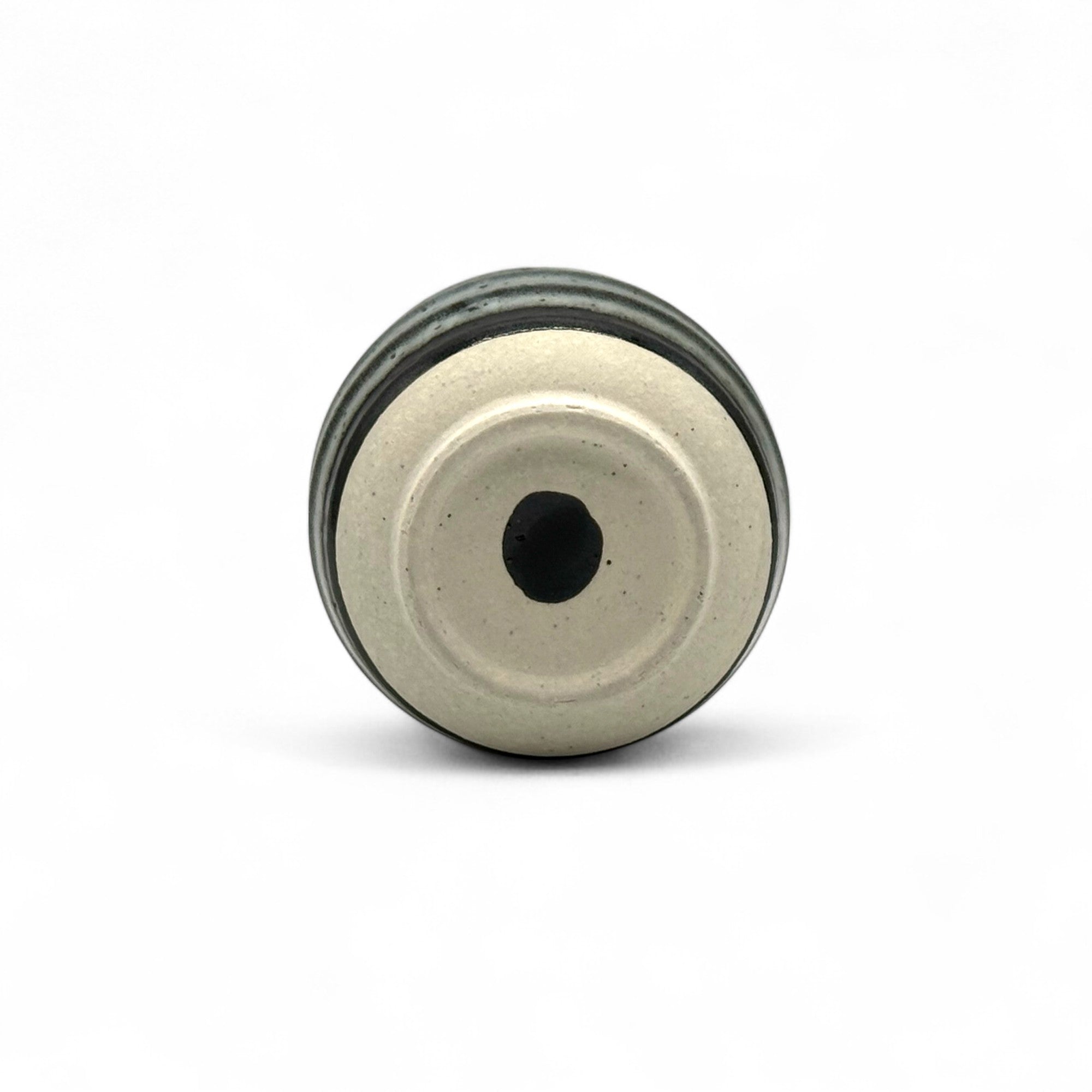 Inoue Tenmoku Iguchi Gray Mino-yaki Yunomi - Japanese Teacup