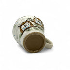 Inoue Fukufukuro Owl Gray Mino-yaki Mug - Japanese Tea Mug
