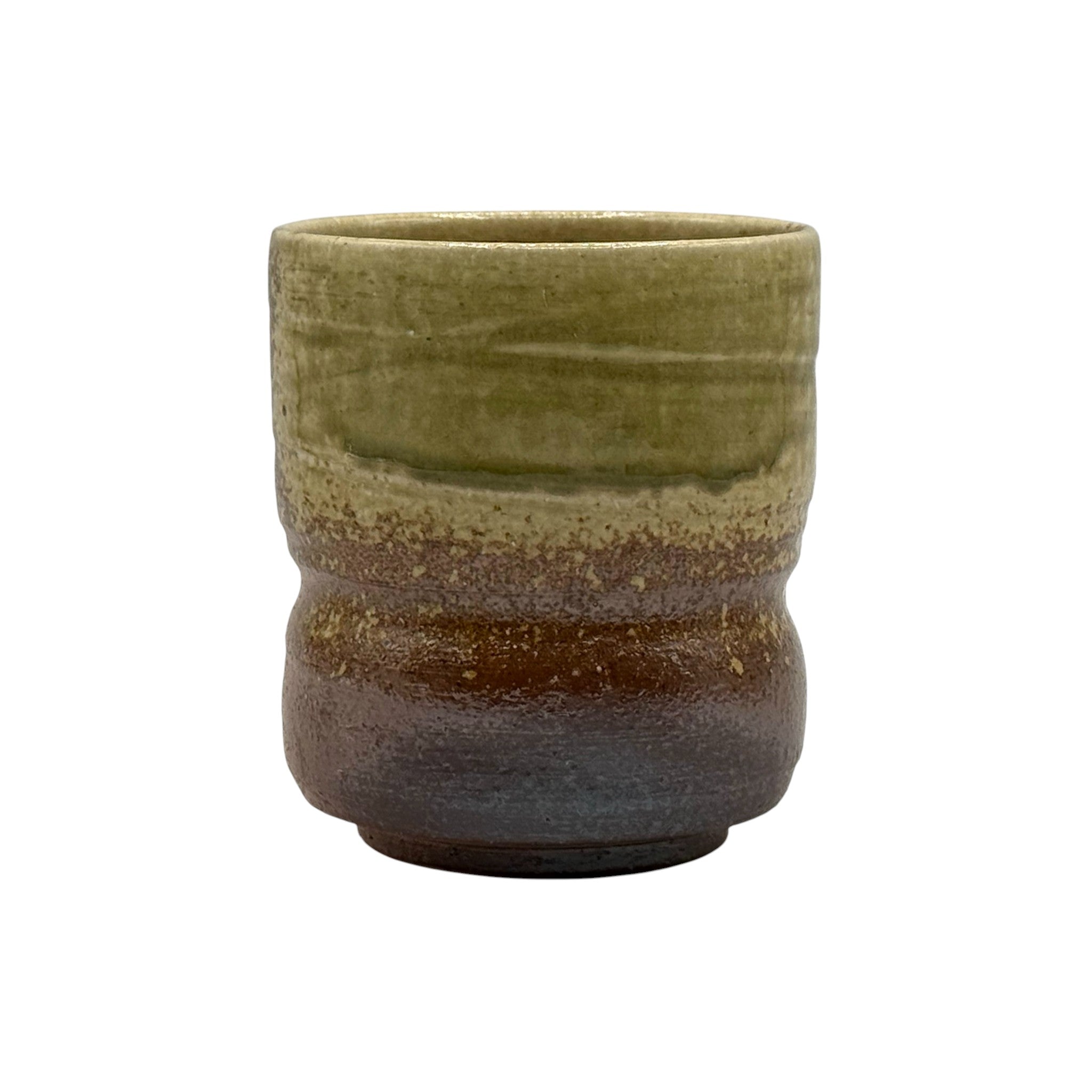 Inoue Ko Shigaraki Kiritate Brown Shigaraki-yaki Yunomi - Japanese Teacup