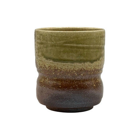 Inoue Ko Shigaraki Kiritate Brown Shigaraki-yaki Yunomi - Japanese Teacup