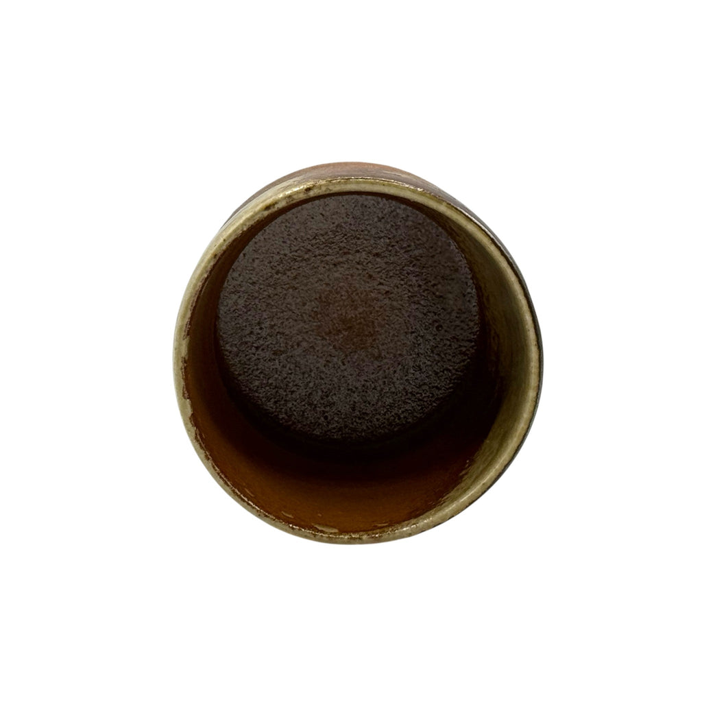 Inoue Ko Shigaraki Kiritate Brown Shigaraki-yaki Yunomi - Japanese Teacup