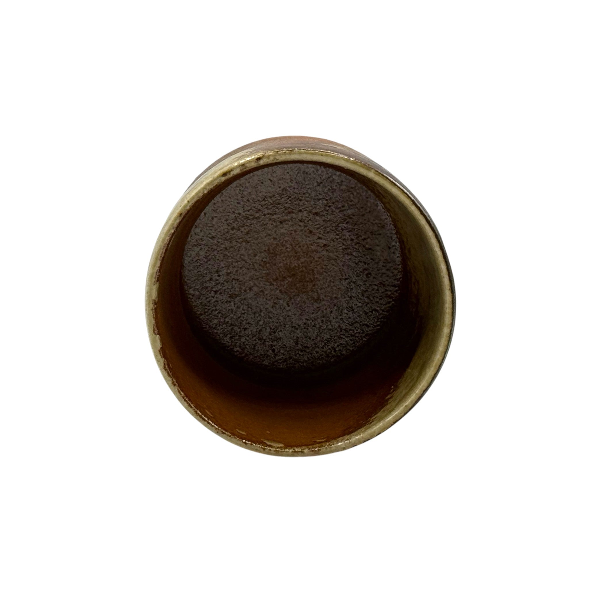 Inoue Ko Shigaraki Kiritate Brown Shigaraki-yaki Yunomi - Japanese Teacup