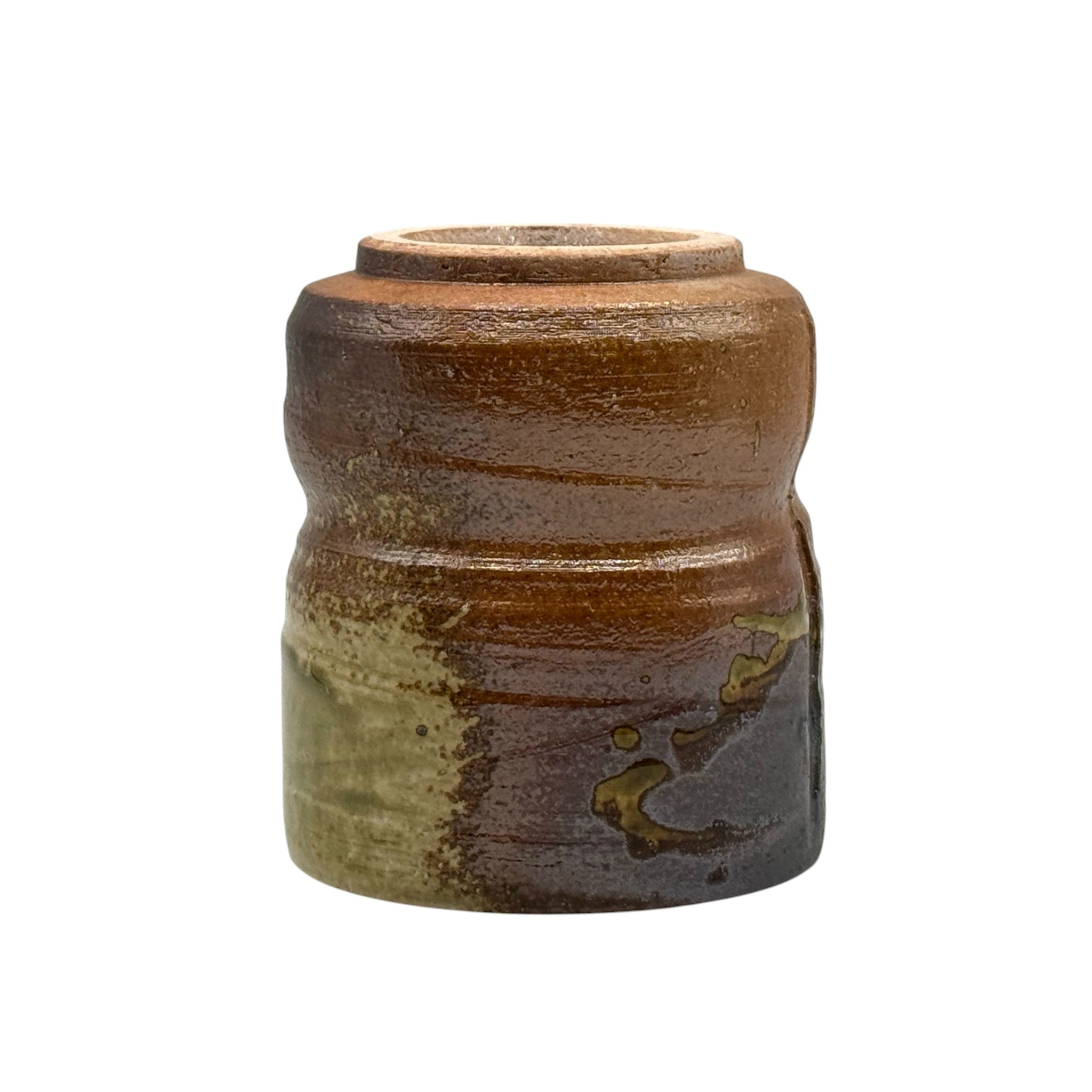 Inoue Ko Shigaraki Kiritate Brown Shigaraki-yaki Yunomi - Japanese Teacup