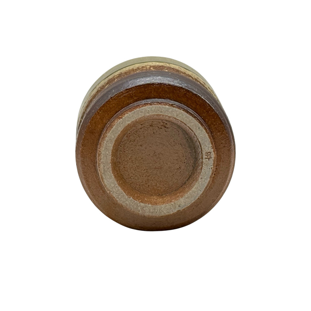 Inoue Ko Shigaraki Kiritate Brown Shigaraki-yaki Yunomi - Japanese Teacup