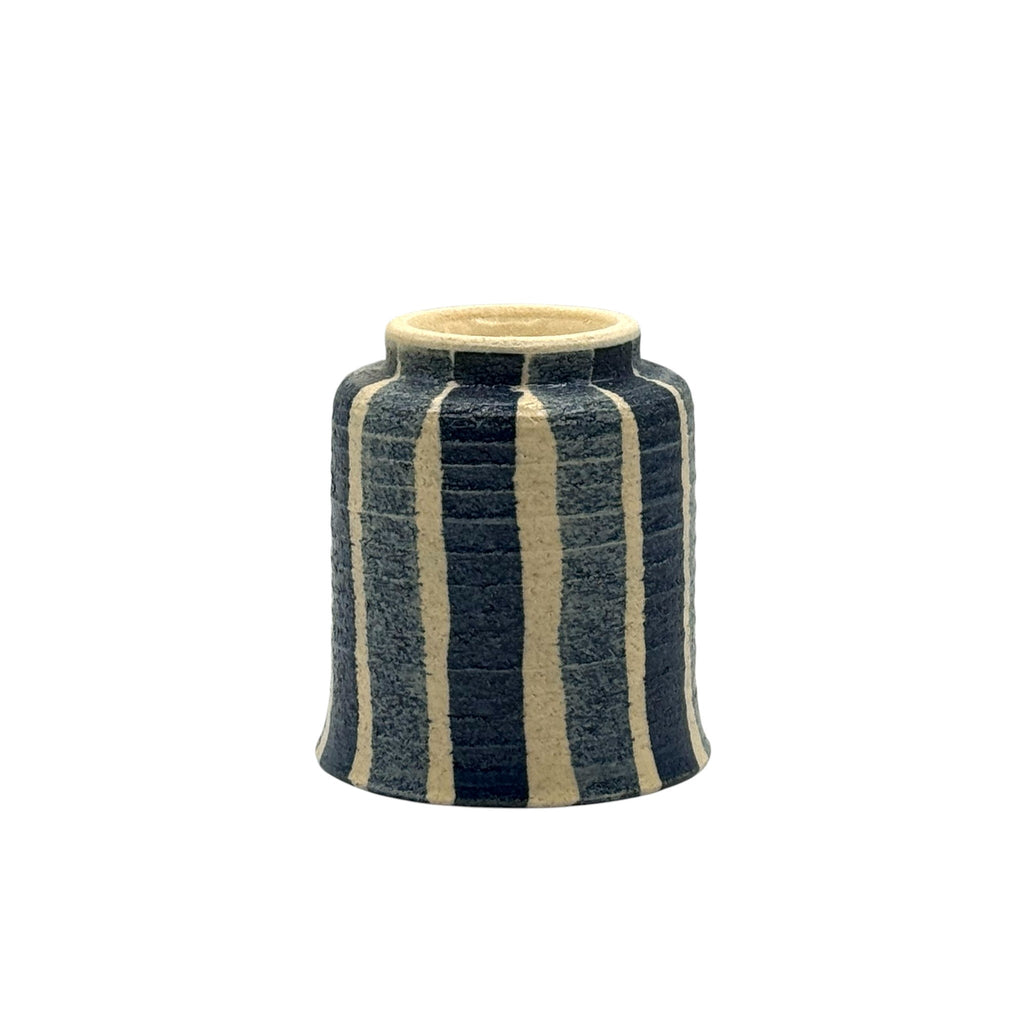 Inoue Aojukusa Blue Mino-yaki Yunomi - Japanese Teacup