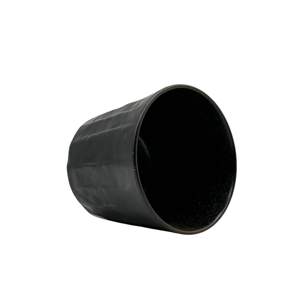 Inoue Kuro Ryu Fuki Black Mino-yaki Yunomi - Japanese Teacup