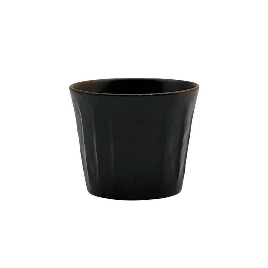 Inoue Kuro Ryu Fuki Black Mino-yaki Yunomi - Japanese Teacup